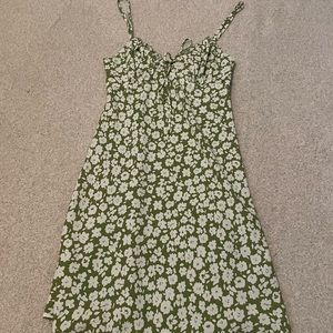 Princess Polly Women's Green and White Dress